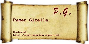 Pamer Gizella névjegykártya