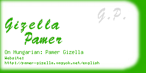gizella pamer business card